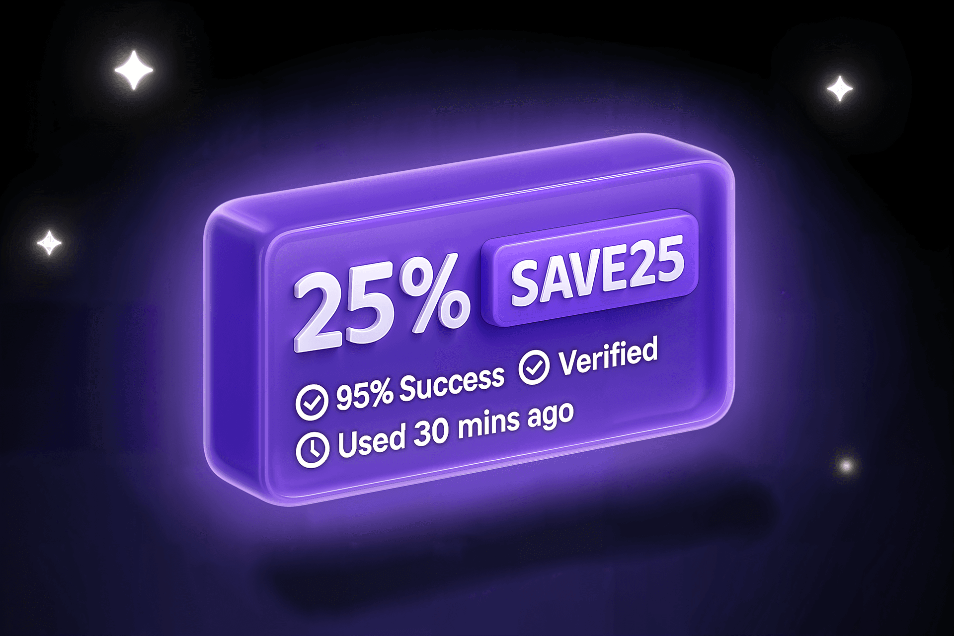 Verified code with a 95% success rate used 30 mins ago